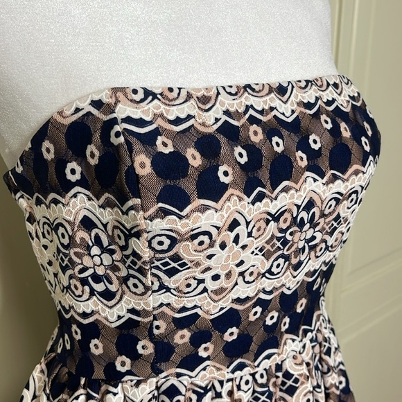 ENDLESS ROSE Women's Strapless Lace Floral Midi  Dress Size S - Picture 9 of 11
